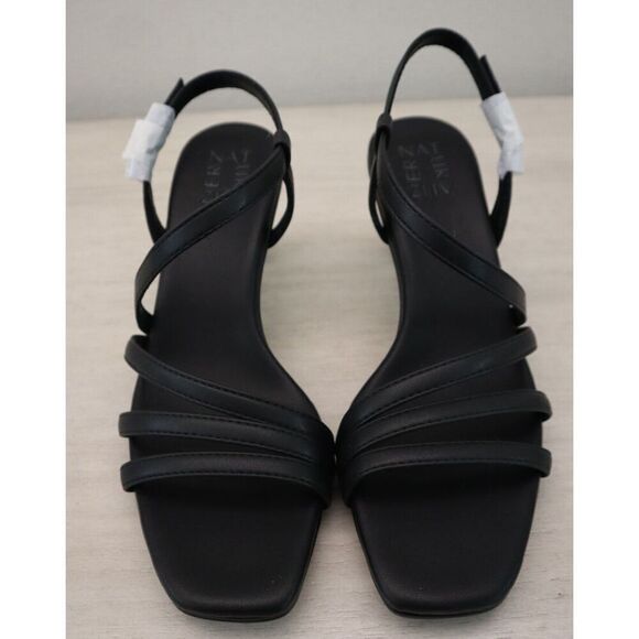 Naturalizer I9063S1001 WMN Sz 7.5M Black Faux Leather Galaxy Dress Sandals - Picture 13 of 16